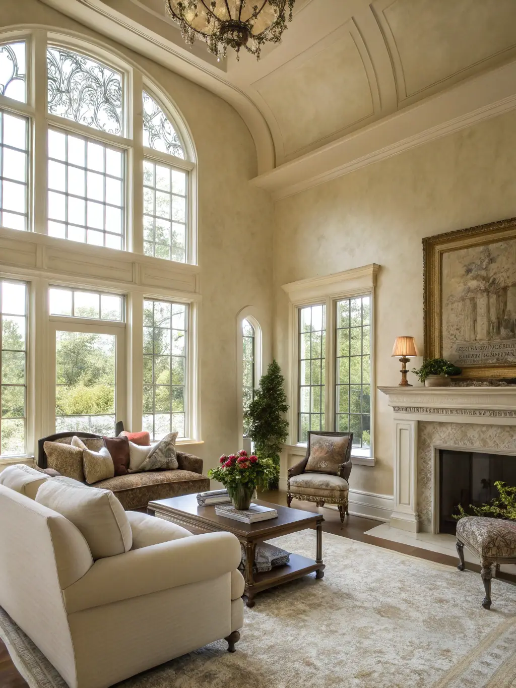 A photo of a newly plastered wall with a smooth, modern finish in a renovated living room, showcasing Residential Innovations LLC's plastering expertise.